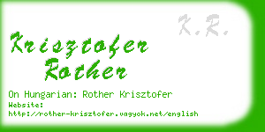 krisztofer rother business card